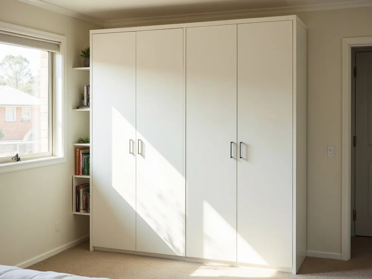 IKEA wardrobe and shelving assembled and wall-anchored in Tweed Heads